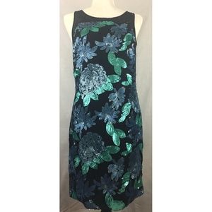 Belle Badgley Mischka Sequined Black Dress